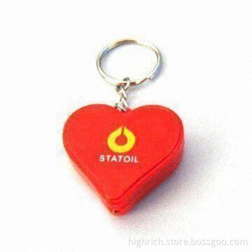 Parking Keychain Reminder in Heart Shape, Measuring 68 x 36 x 18mm
